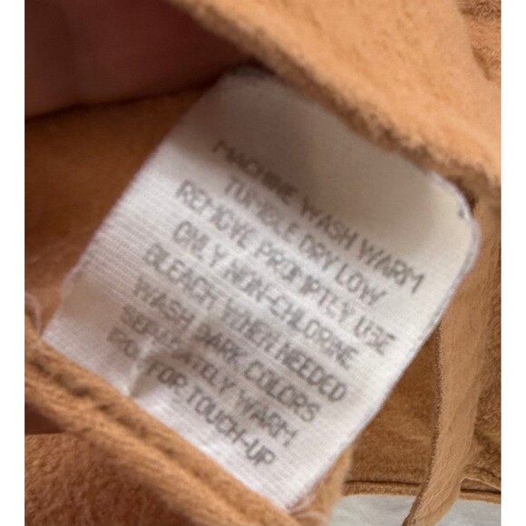 Vintage LL Bean Tan Size 16 1/2 Chamois Cloth Button Up Shirt - Picture 3 of 7